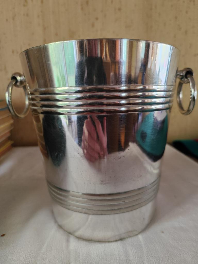seau à champagne Wiskemann, Ophalen of Verzenden, Gebruikt, Metaal, Minder dan 50 cm