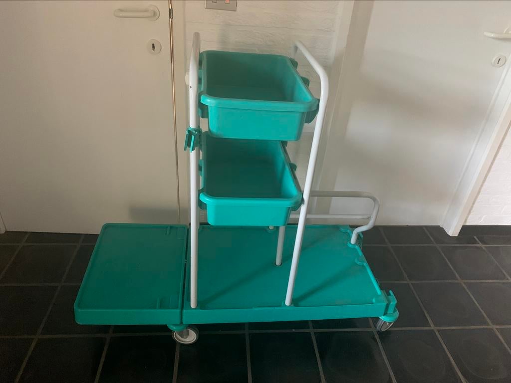 Poetswagentje Floorpul met 2 emmers, Maison & Meubles, Produits de nettoyage, Enlèvement ou Envoi, Seau, Bac ou Chariot à balais