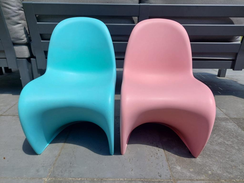VitraPanton Junior kinderstoel sea blue, Kinderen en Baby's, Kinderstoelen, Zo goed als nieuw, Ophalen