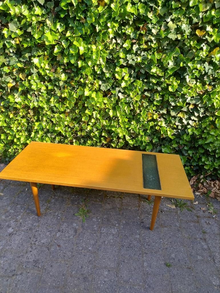 eiken salontafel pauvers-vandenberghe, 100 à 150 cm, 25 à 50 cm, Vintage, Enlèvement