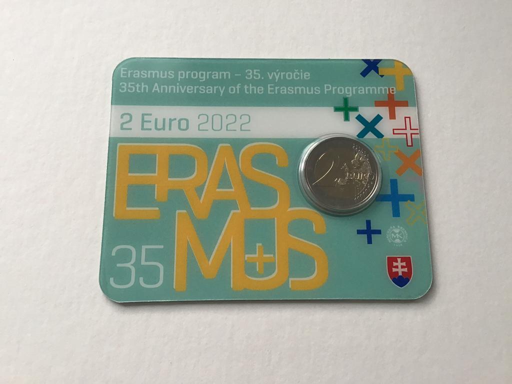 Slowakije 2 euro Erasmus 2022 Coincard BU, Ophalen of Verzenden, Slowakije, 2 euro