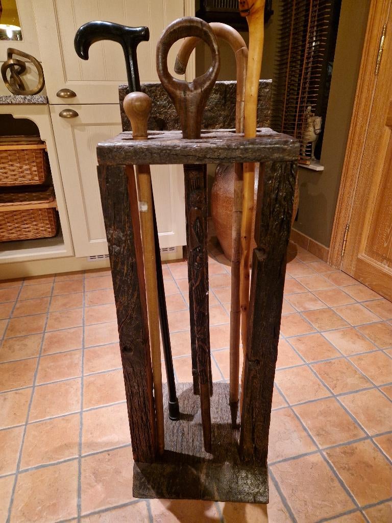 Stickley Style Antique eiken paraplu &Wandelstok Standaard, Antiek en Kunst, Ophalen of Verzenden