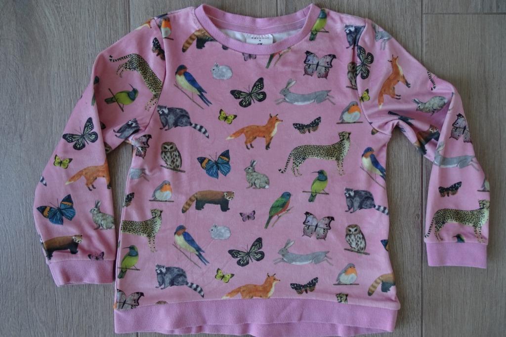 Zacht truitje dieren H&M maat 110/116, Kinderen en Baby's, Kinderkleding | Maat 110, Gebruikt, Meisje, Trui of Vest, H&M