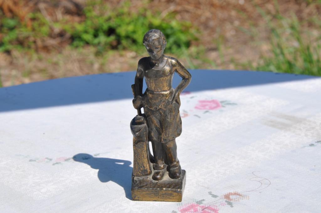 §  statuette forgeron laiton signé scali, Ophalen of Verzenden, Koper