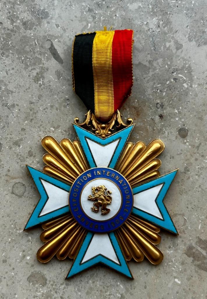 Medaille,  Brouwerij Bésème-Morlion Wetteren, Antwerpen 1909, Ophalen of Verzenden, Overige materialen