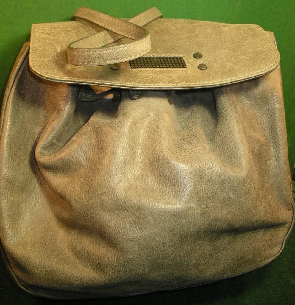 CLIO GOLDBRENNER GRIJZE LEREN SCHOUDERTAS, Handtassen en Accessoires, Ophalen of Verzenden, Gebruikt, Grijs, Schoudertasje