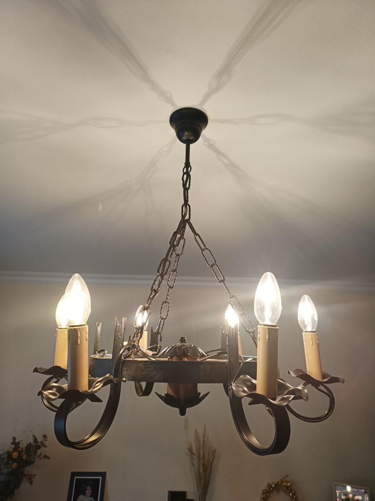 Lustre roue de charrette, Enlèvement, Utilisé, Bois
