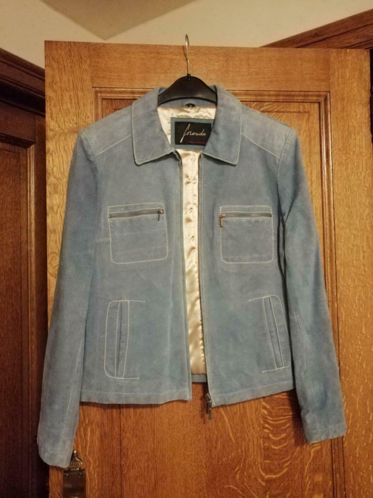 Veste en daim, Blauw, Maat 42/44 (L), Ophalen of Verzenden, Zo goed als nieuw