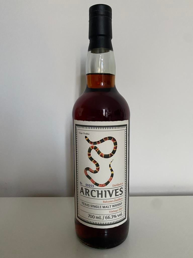 Archives Balcones whisky, Verzamelen, Wijnen, Ophalen of Verzenden, Zo goed als nieuw