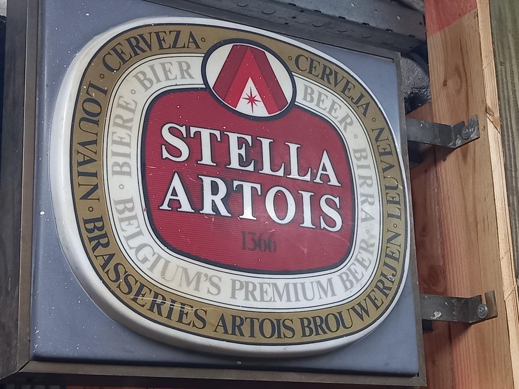 Reclame Lichtbak Stella Artois uit de jaren '60, Enlèvement, Utilisé, Panneau publicitaire