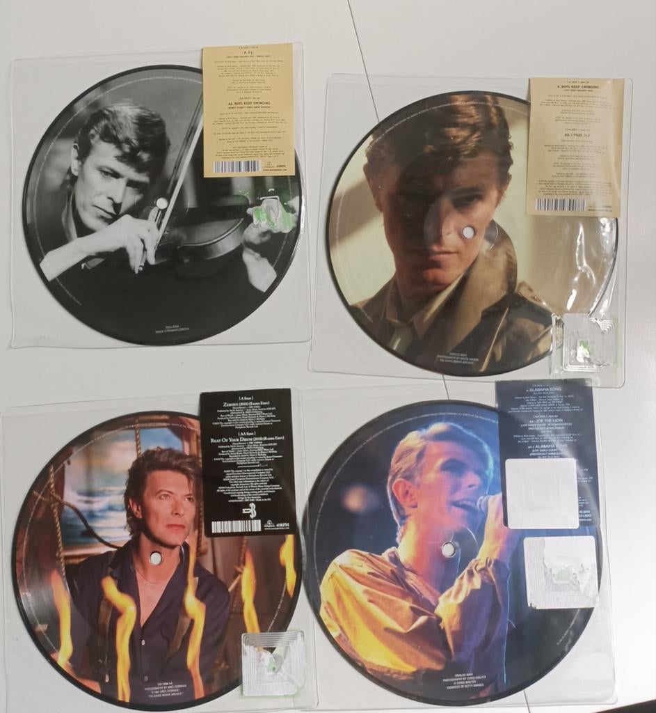 David Bowie Picture disc 45t set van 4 nieuwe vinylplaten, Ophalen, Zo goed als nieuw