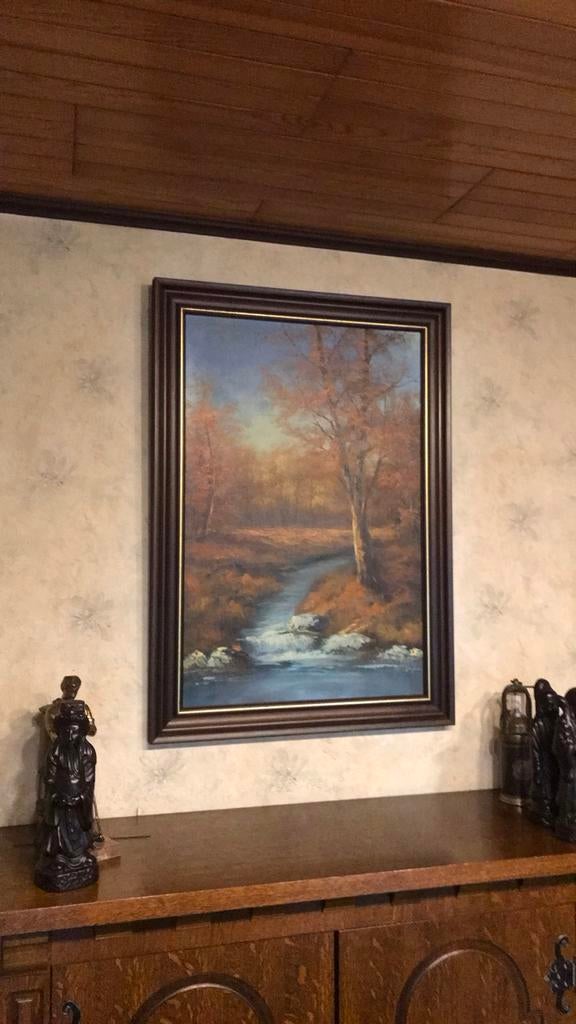 Olieverfschilderij herfst, Antiek en Kunst, Ophalen