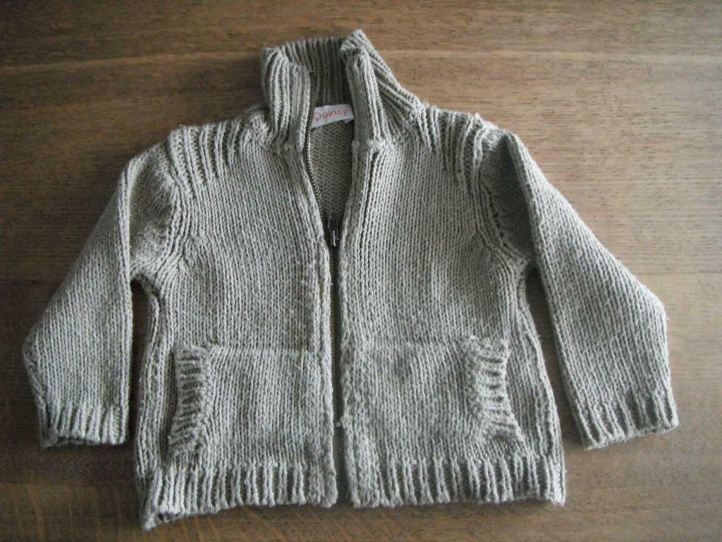mooie, warme gilet met rits, maat: 1 j, merk: quincy, Kinderen en Baby's, Truitje of Vestje, Quincy, Ophalen of Verzenden, Zo goed als nieuw