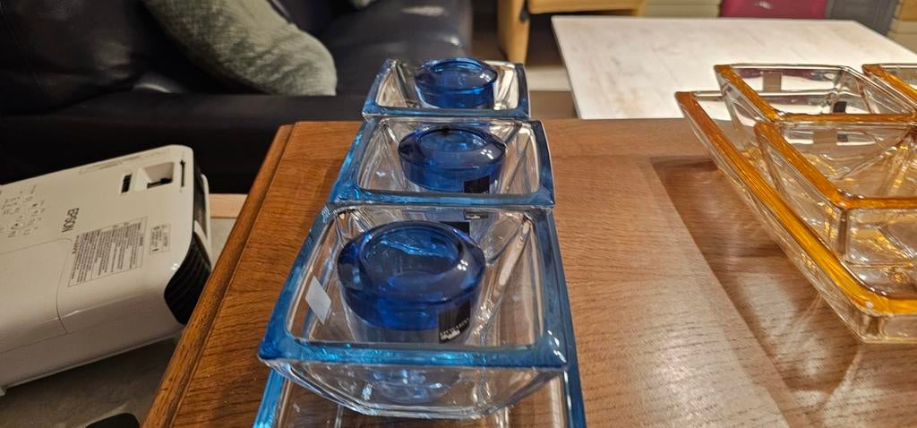 7 bols en verre design Leonardo Border Color !, Enlèvement ou Envoi