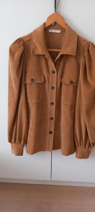 Mooie  velours beige dames bloesje. Maat  medium. MOET WEG., Kleding | Dames, Overige Dameskleding, Freebird, Ophalen, Zo goed als nieuw