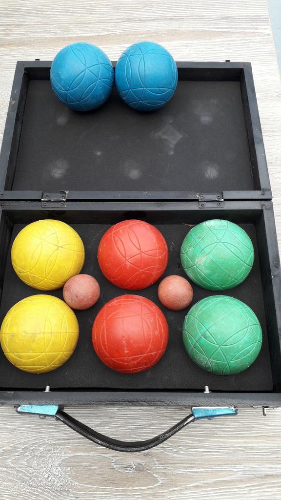 PETANQUEBALLEN kinderen vintage 1950 origineel, Ophalen of Verzenden, Gebruikt