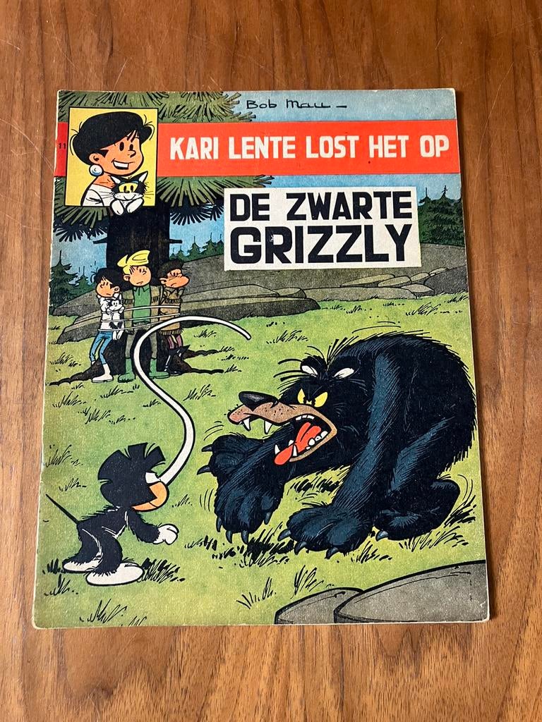 Kari Lente nr 11 - de zwarte grizzly - 1e druk 1967., Bob Mau, Eén stripboek, Ophalen of Verzenden, Zo goed als nieuw