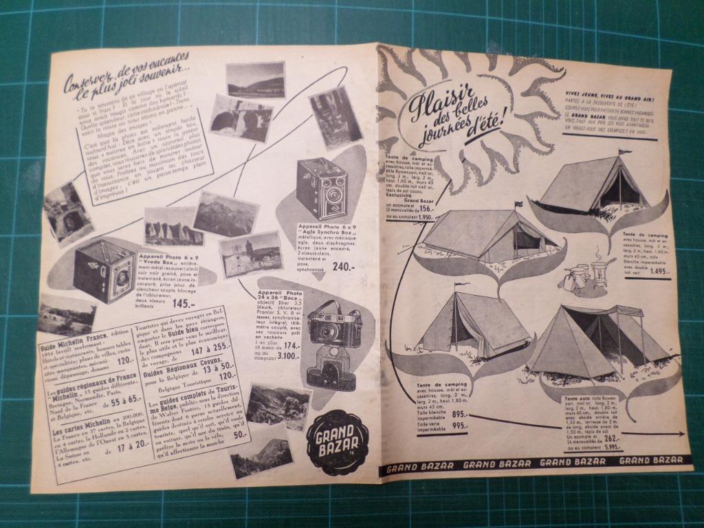Dépliant publicitaire 4 pages Grand Bazar Liège - 1957, Enlèvement ou Envoi, Utilisé, Autres types