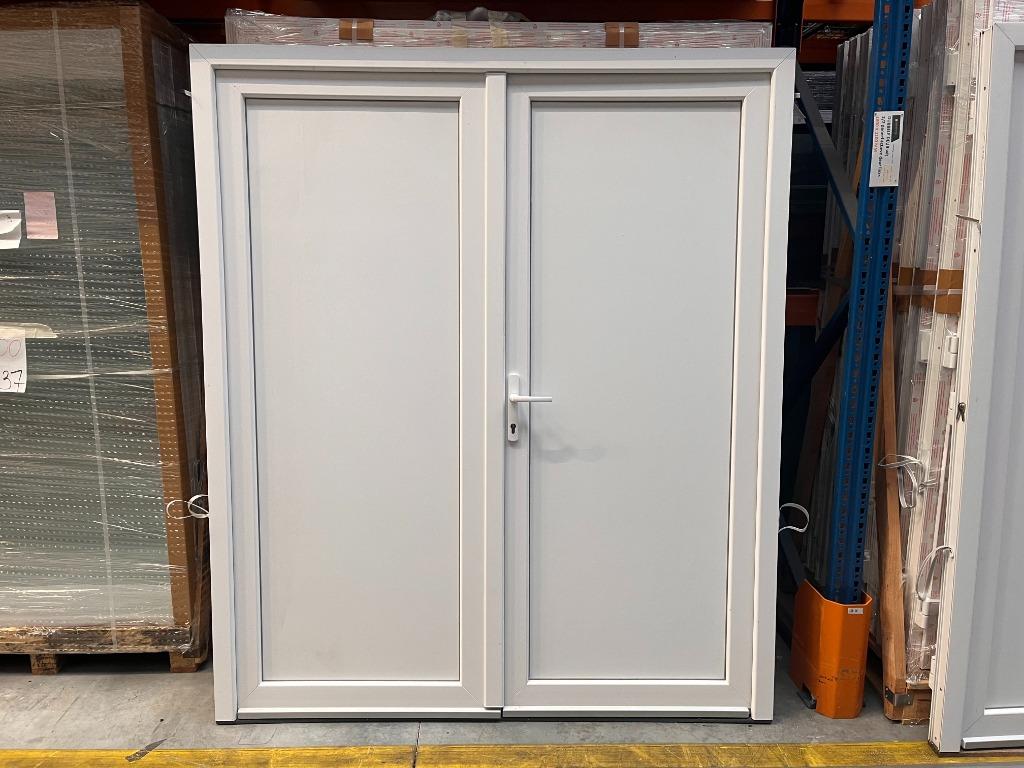Stockverkoop kunststof deur, schuiframen, kozijnen, pvc deur, Neuf, 120 à 160 cm, Fenêtre de façade ou Vitre, Double vitrage