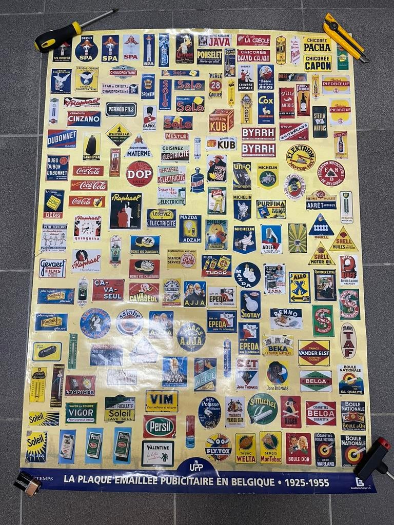 Emaillerie belge emaille affiche 25-55 (100 op 70), Enlèvement ou Envoi, Comme neuf