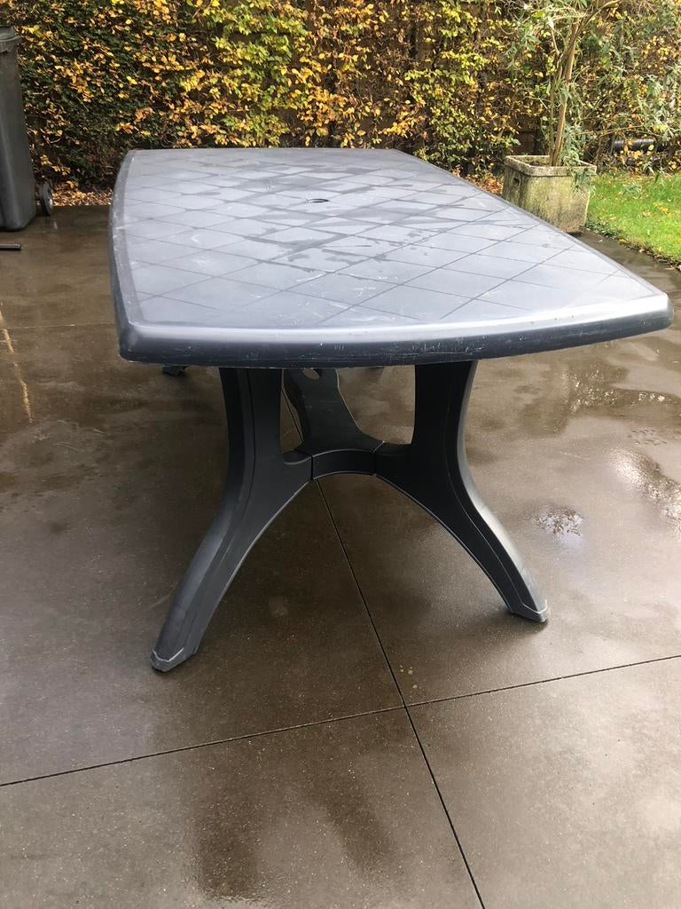 Table de jardin wellington en pvc couleur anthracite, Jardin & Terrasse, Tables de jardin, Enlèvement, Utilisé, Rectangulaire