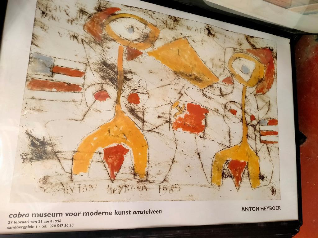 Anton Heyboer kunst affiche, Antiek en Kunst, Ophalen of Verzenden