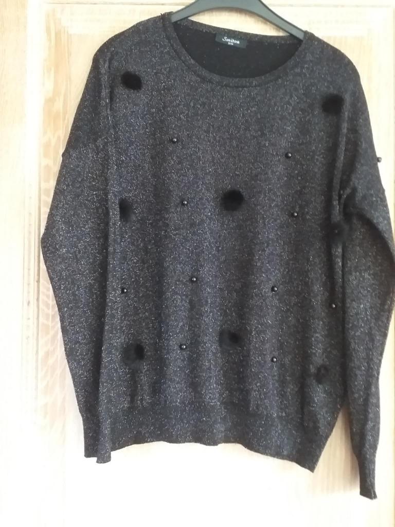 Trui met glitter S/M, Maat 38/40 (M), Zwart, Ophalen of Verzenden, Zo goed als nieuw