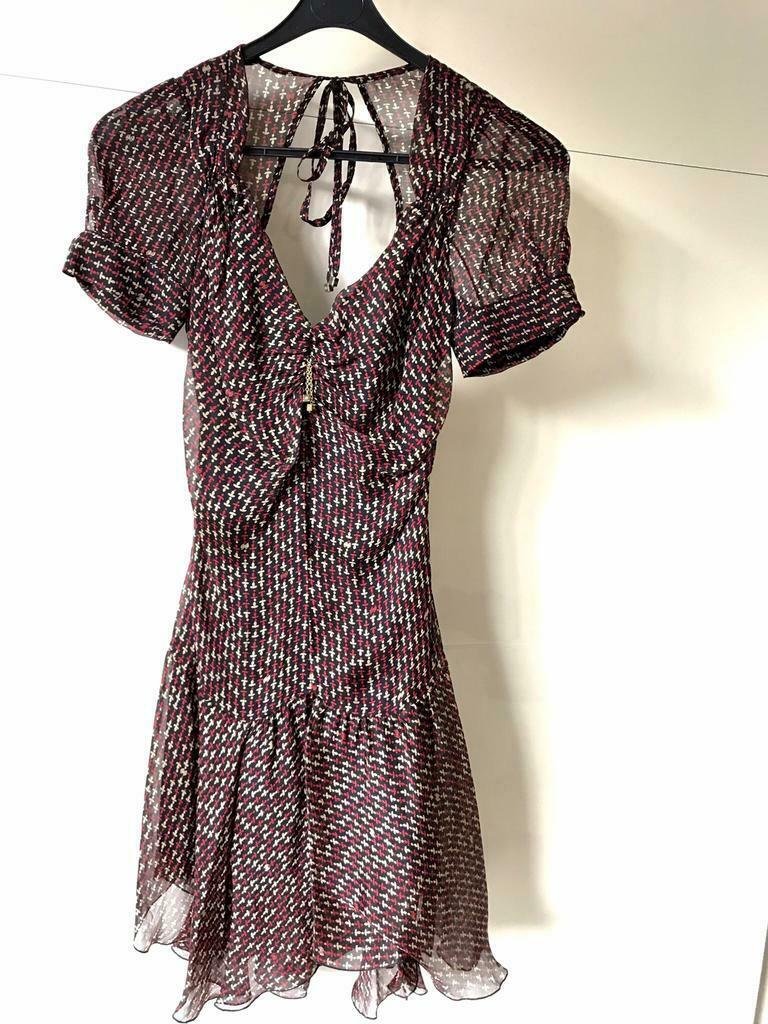 Zijden mini jurk, maat XS, Overige kleuren, Zo goed als nieuw, Maat 34 (XS) of kleiner, Boven de knie