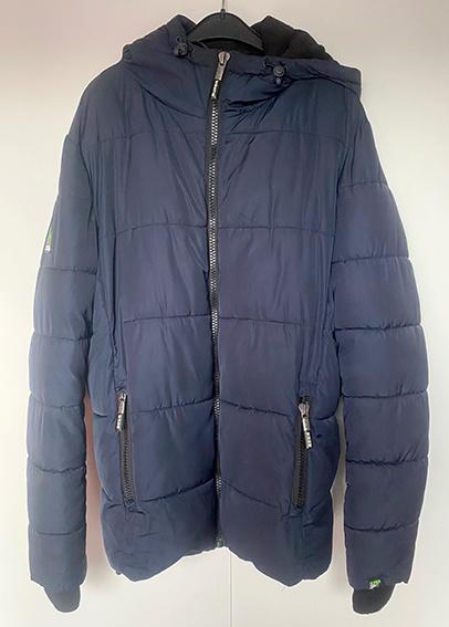 Superdry Hooded Sports Puffer Winterjas Heren XS, Kleding | Heren, Jassen | Winter, Gedragen, Maat 46 (S) of kleiner, Blauw, Ophalen
