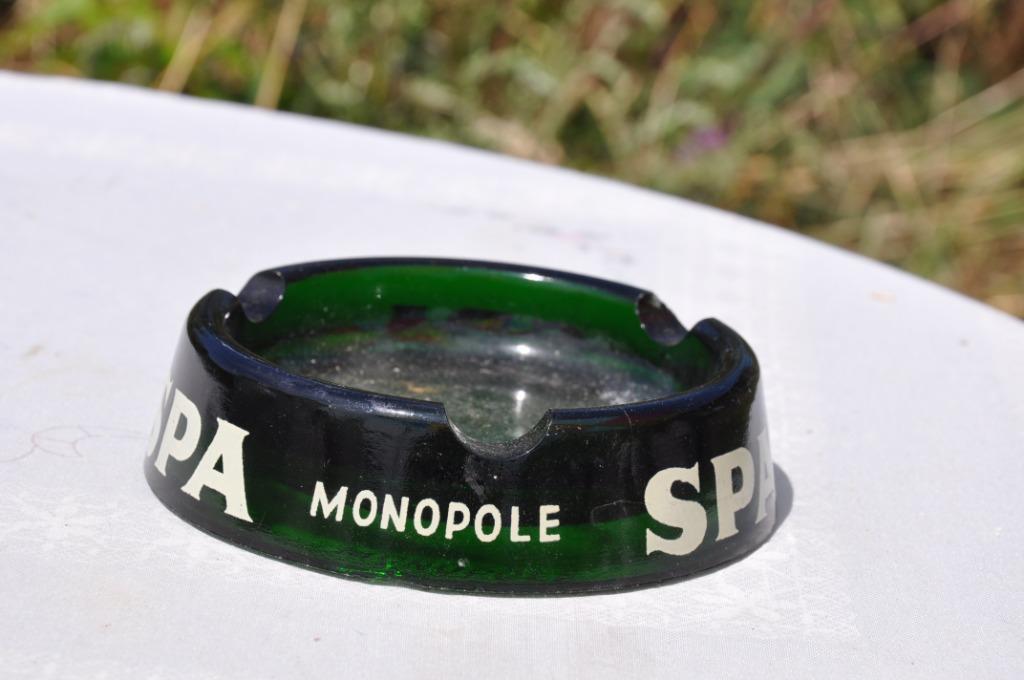 cendrier en verre vert spa monopole, Collections, Enlèvement ou Envoi, Utilisé, Autres types