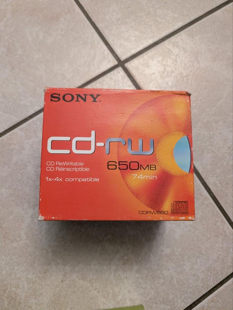 CD-RW SONY NEUF DANS SON EMBALLAGE, Informatique & Logiciels, Enlèvement ou Envoi, Comme neuf, Cd