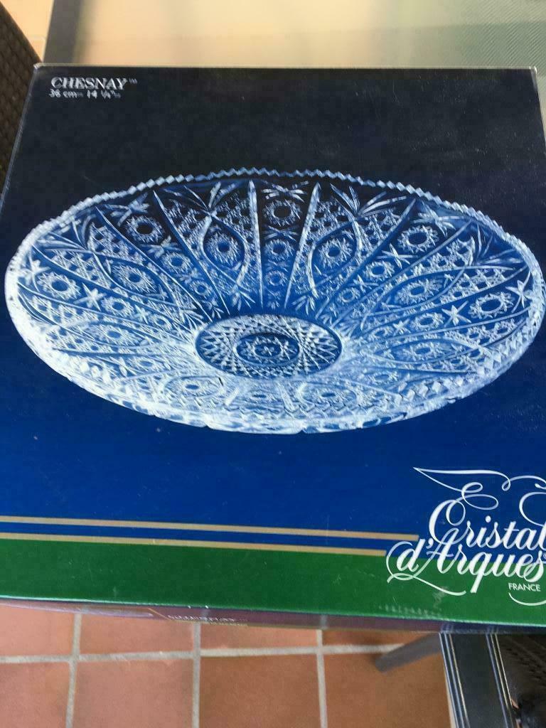 Kristallen schaal, Rond, Comme neuf, Verre, Enlèvement