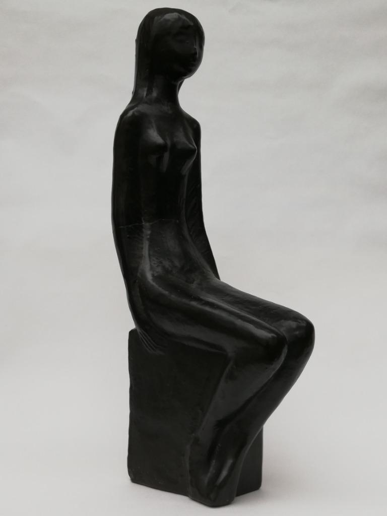 Belle statue en céramique - Dame assise - Amphora - 60s, Enlèvement