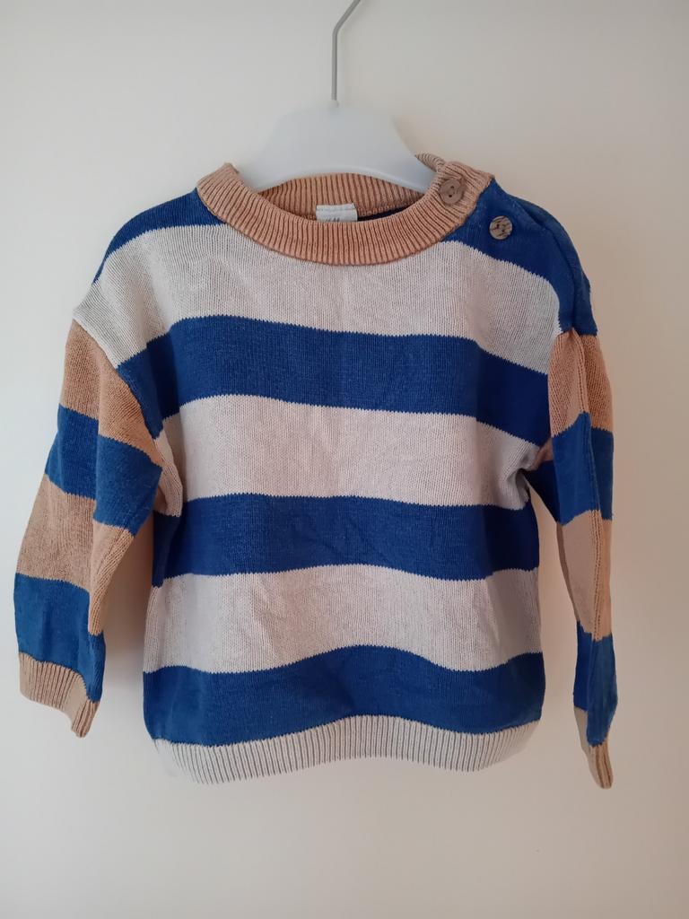 Beige-blauw gestreepte trui, Kinderen en Baby's, Kinderkleding | Maat 92, Gebruikt, Trui of Vest, H&M, Ophalen of Verzenden