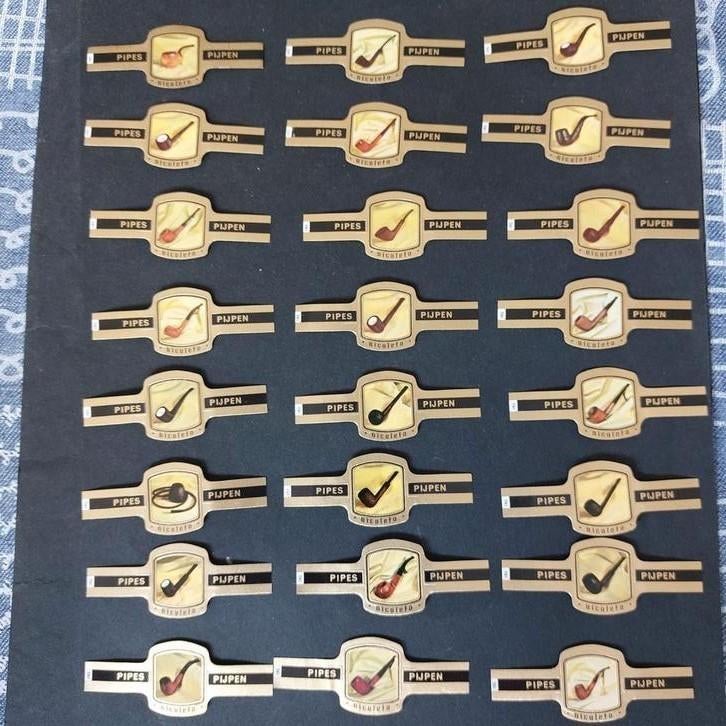 Komplete reeks sigarenbandjes Nicoleto : pijpen, Verzamelen, Ophalen of Verzenden, Zo goed als nieuw