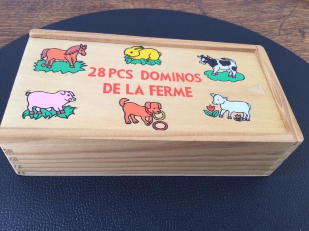 Jeu de dominos  en bois : animaux de la ferme, Enlèvement ou Envoi