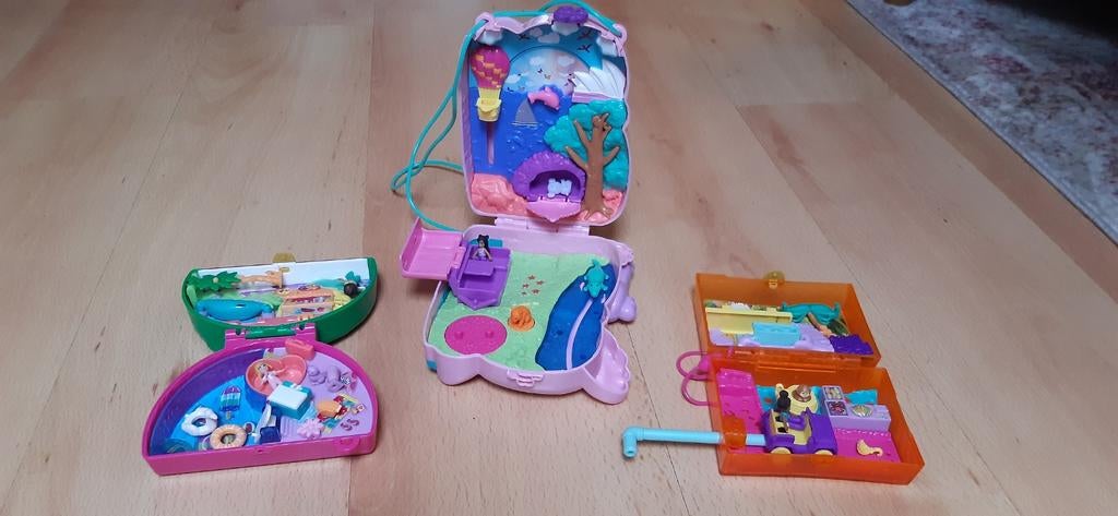 3 polly pocket huisjes met toebehoren, Ophalen