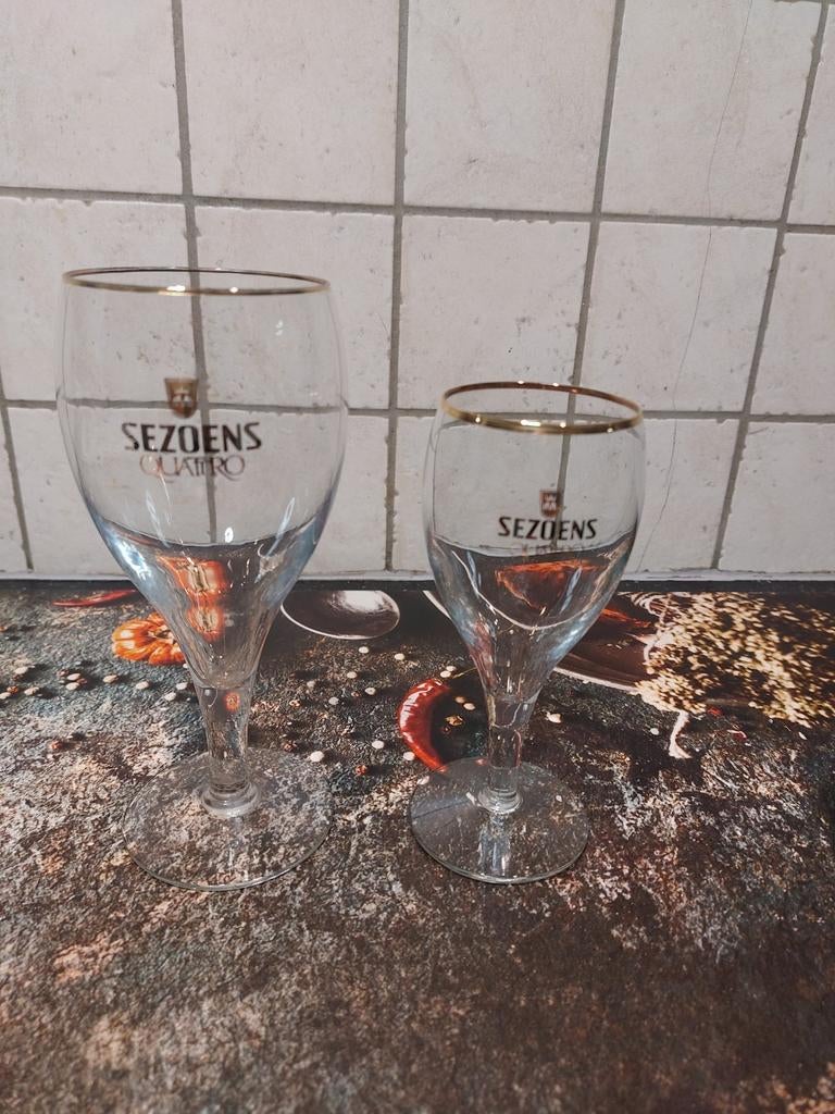 Dégustation d'un verre de 4 saisons Quattro, Enlèvement ou Envoi, Comme neuf, Verre à bière