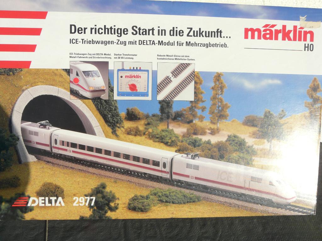 Märklin HO startset 2977  Delta ICE nog in mooie staat, Analogique, Courant alternatif, Rails, Comme neuf