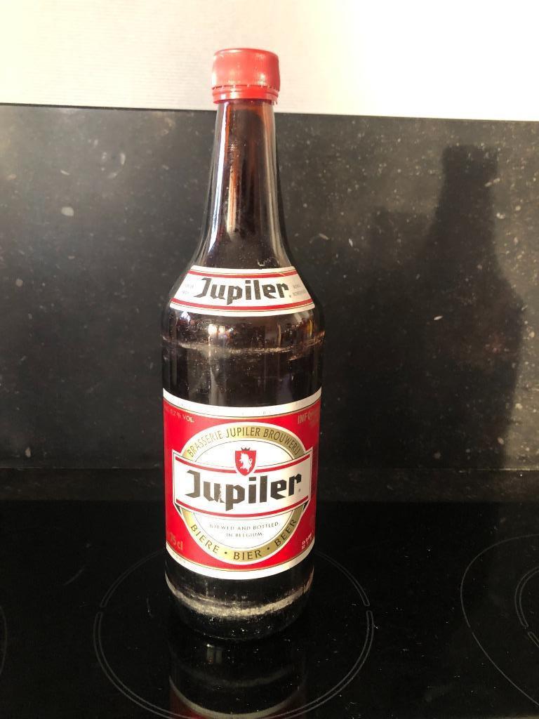 jupiler bierfles 75 cl  met schroefdop 5,2% vol.   jaar 2000, Ophalen of Verzenden, Gebruikt, Flesje(s), Jupiler