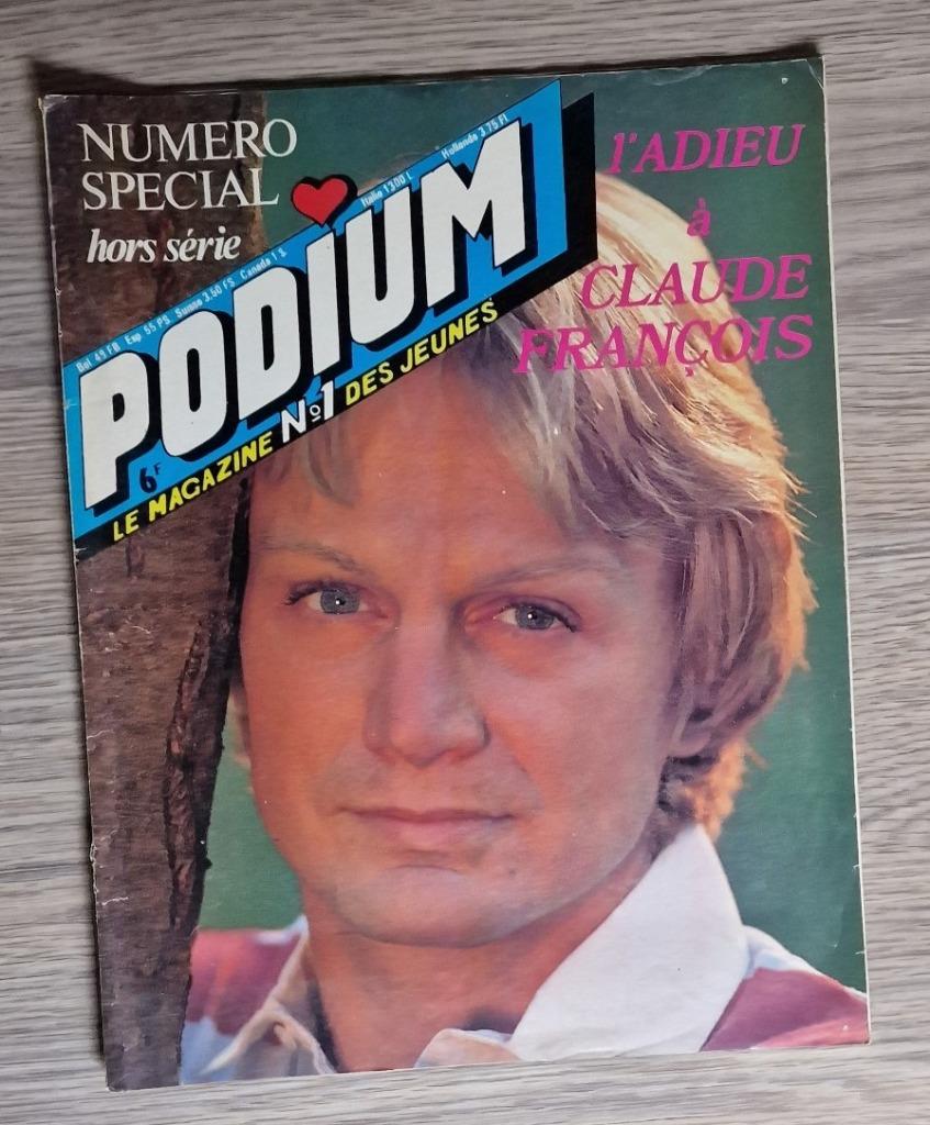 PODIUM 11 mars 1978 - L'ADIEU à CLAUDE FRANCOIS, Collections, Enlèvement ou Envoi, Utilisé, Livre, Revue ou Article