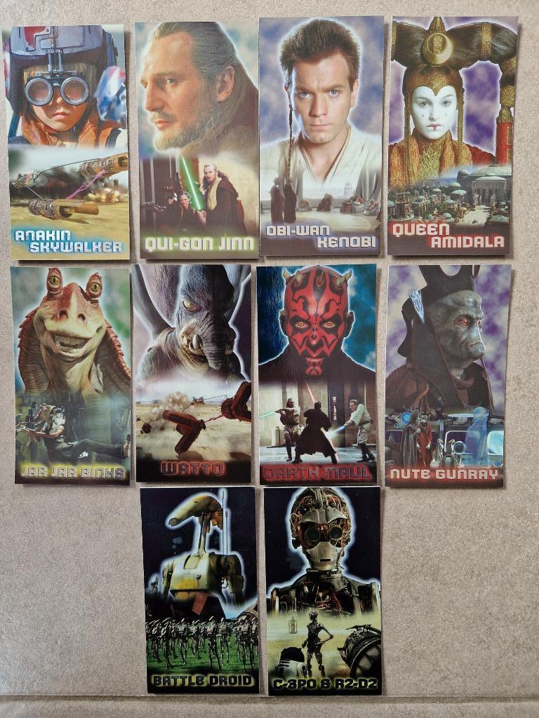 Star Wars Episode 1 Widevision Foil Insert set F1-F10 Topps, Ophalen of Verzenden, Zo goed als nieuw, Overige typen