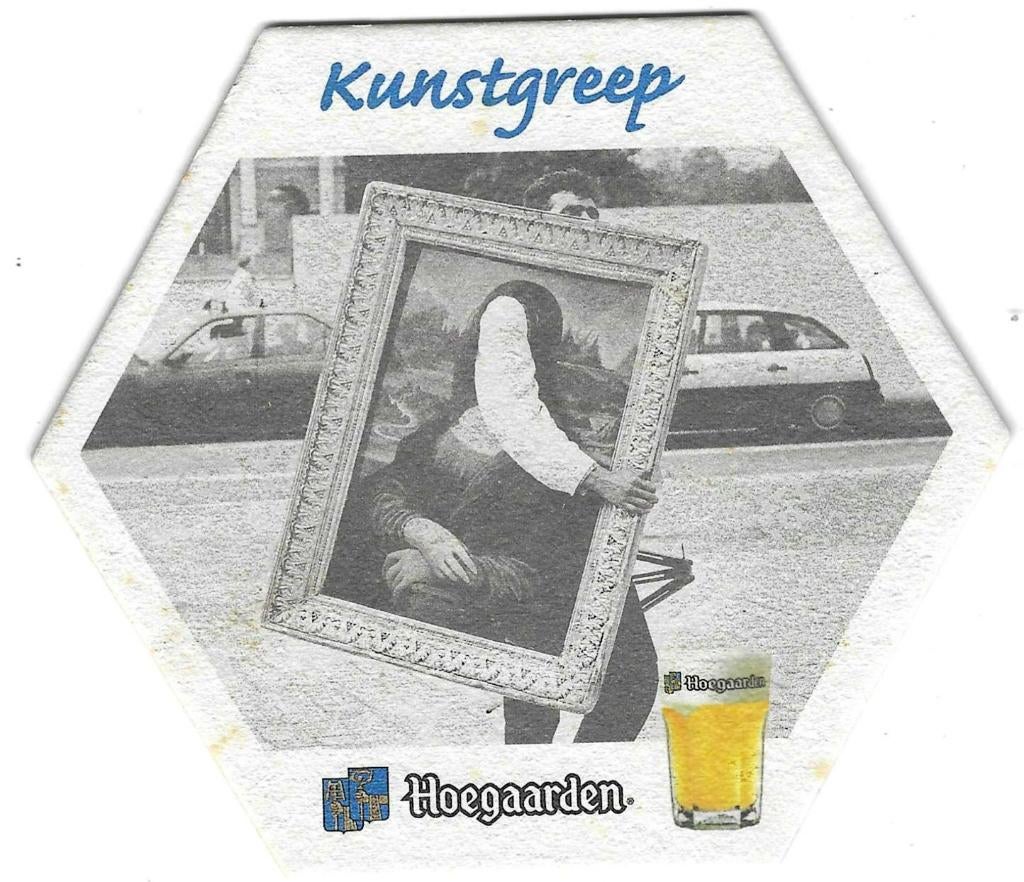 bierviltje 1st Hoegaarden kunstgreep, Envoi