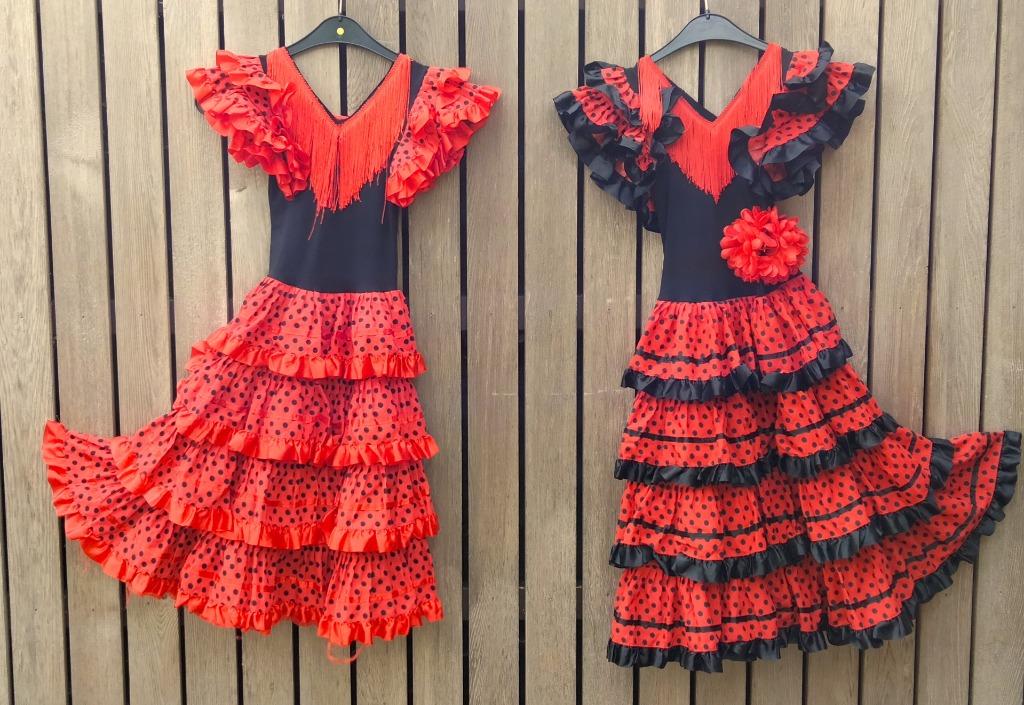 2 Très Belles Robes Flamenco   Taille : 140, Enlèvement ou Envoi, Comme neuf, 134 à 140, Fille