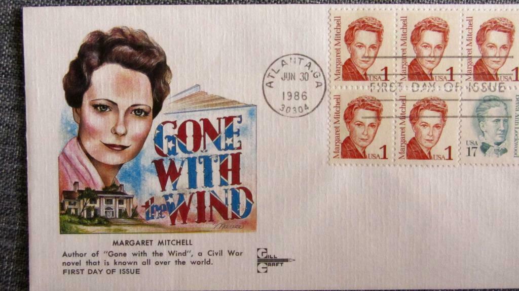 FIRST DAY COVER- SCHRIJVERS-MARGARET MITCHELL- U.S.A., Ophalen of Verzenden, Gestempeld, Overige thema's
