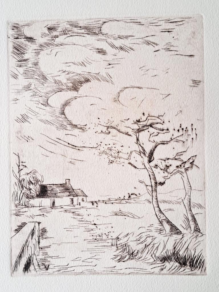 Maurice de Vlaminck 1876-1958 Gravure « Le chemin », Enlèvement ou Envoi