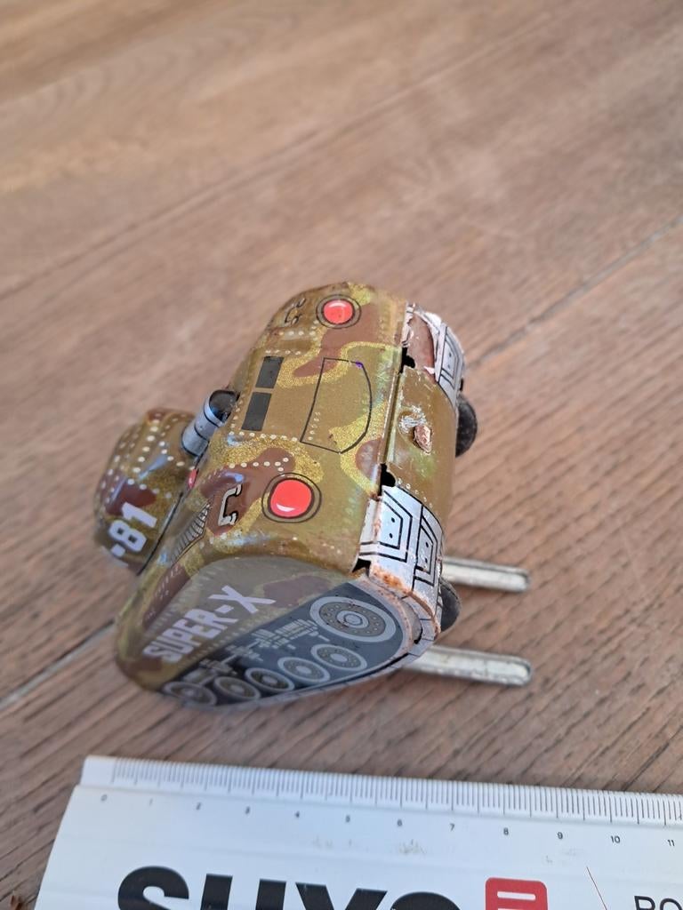 Opwindbaar tankje : super X -81, werkt nog, Antiek en Kunst, Ophalen of Verzenden