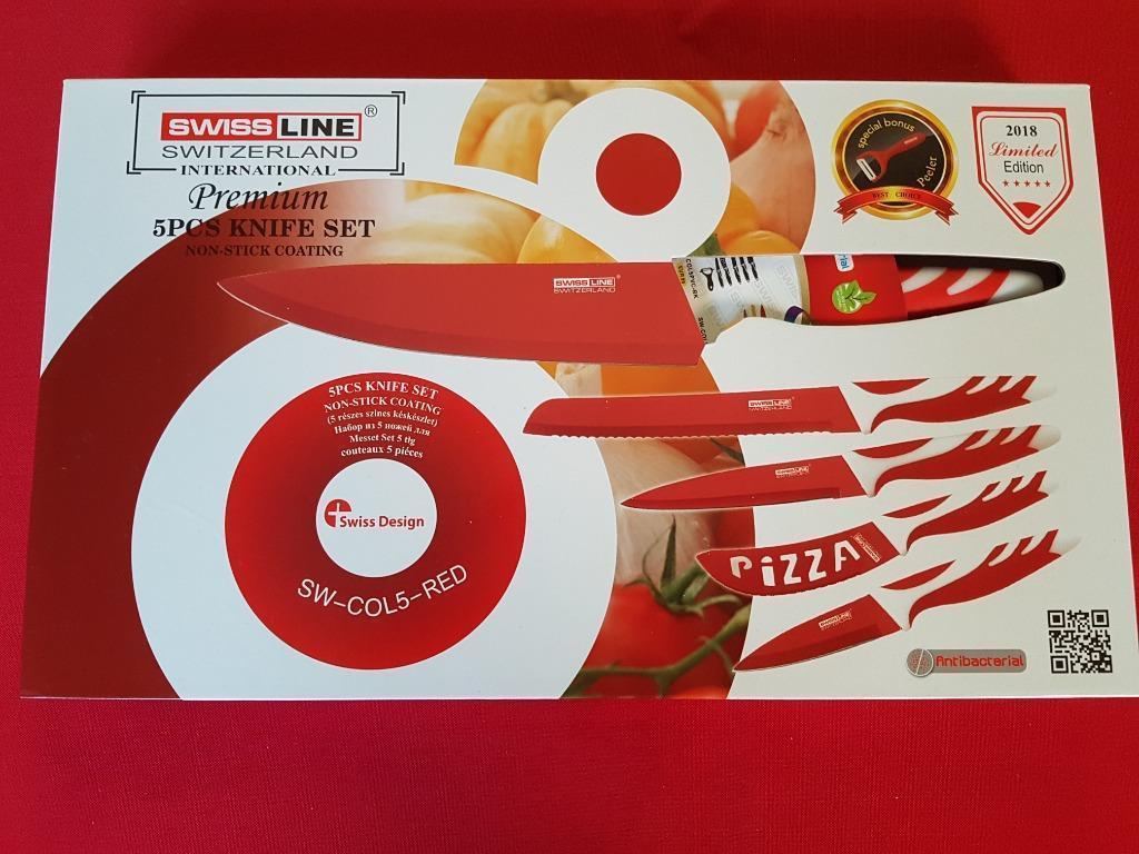 Set de couteaux 5 pièces en acier SWISS LINE, Maison & Meubles, Cuisine | Couverts, Neuf, Autres matériaux, Enlèvement ou Envoi