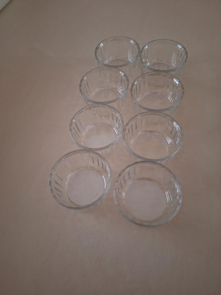 Ramequins pour crème, Verre