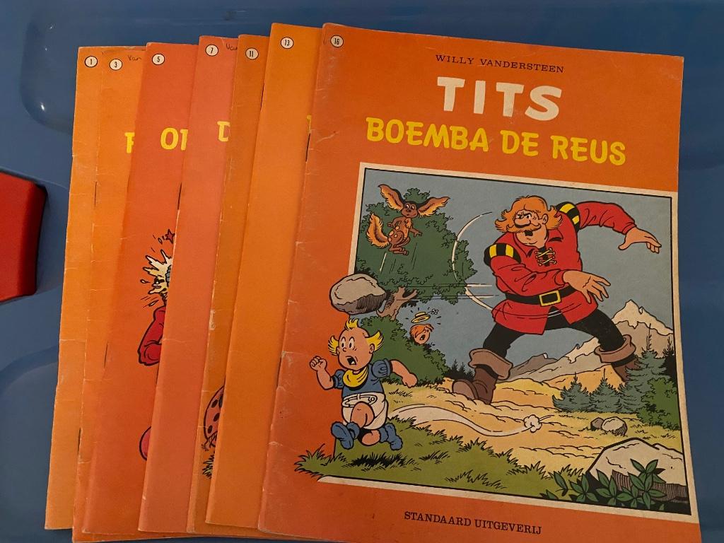 7 strips van tits, Boeken, Meerdere stripboeken, Ophalen of Verzenden, Gelezen, Willy Vandersteen
